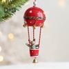 Рождественский кулон, железный воздушный шар, украшение с колокольчиком, фигурка Санта-Клауса, подвесные украшения в виде воздушного шара для рождественской елки, стола, камина