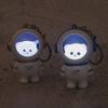 Glowing Astronaut Bear Night Light Keychain - Cute Doll Pendant for School Bags