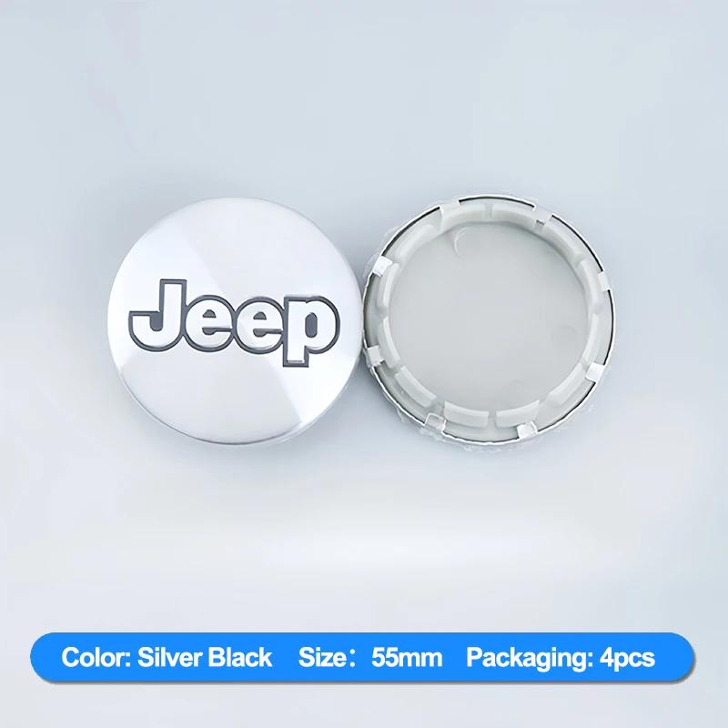 Для Jeep 4 шт. 55 мм 56 мм Наклейка на центральную заглушку колеса автомобиля Декорация колпачка ступицы Для Jeep Wrangler Grand Cherokee Avenger Compass Wa