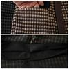 Женские шерстяные клетчатые юбки 2 цвета S-XXL с высокой талией и карманами средней длины в корейском стиле с одним шагом, юбка больших размеров