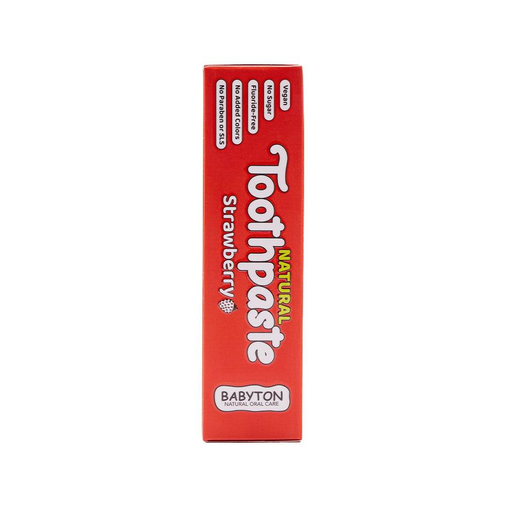 Strawberry-flavored fluoride-free children's toothpaste 6m+ 50g Babyton