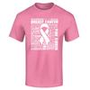 Breast Cancer  White Ribbon Word Cloud T-shirt Breast Cancer Shirts