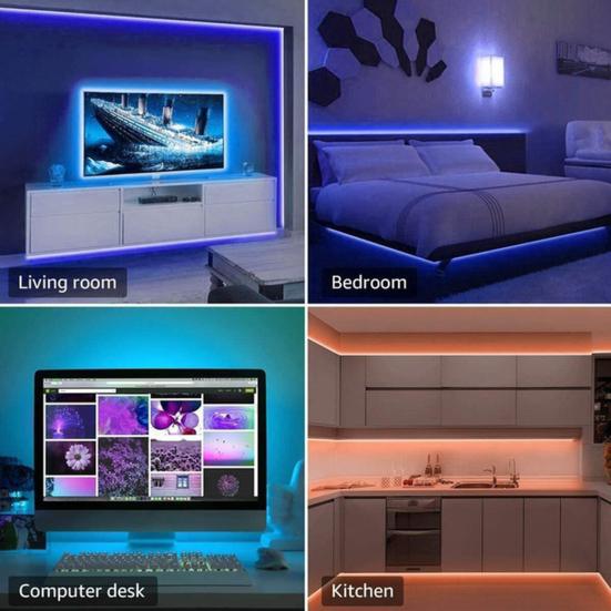 Светодиодная лента Регулируемая Длительное время ожидания Безопасная Гибкая Время Улучшить Атмосферу Высокая Яркость