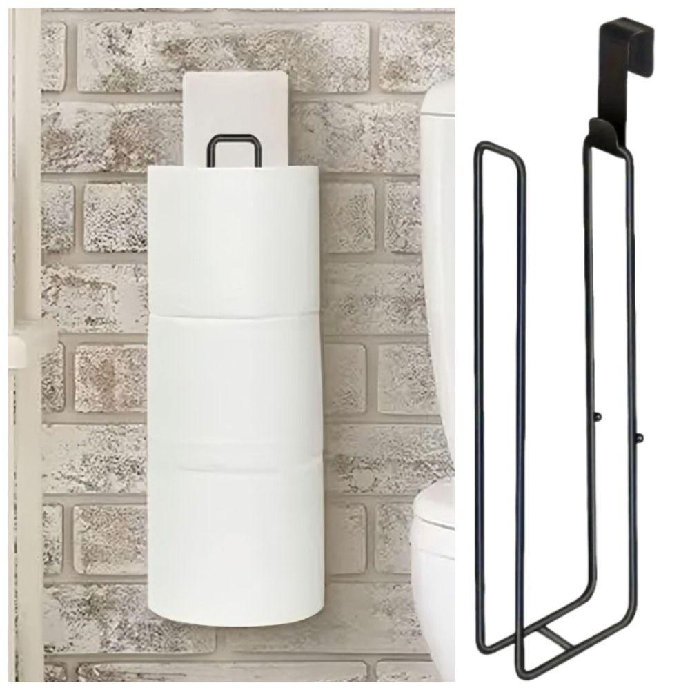 Extended Toilet Roll Paper Holder Wall Mounted Lengthen Tissue Storage Holder Bathroom