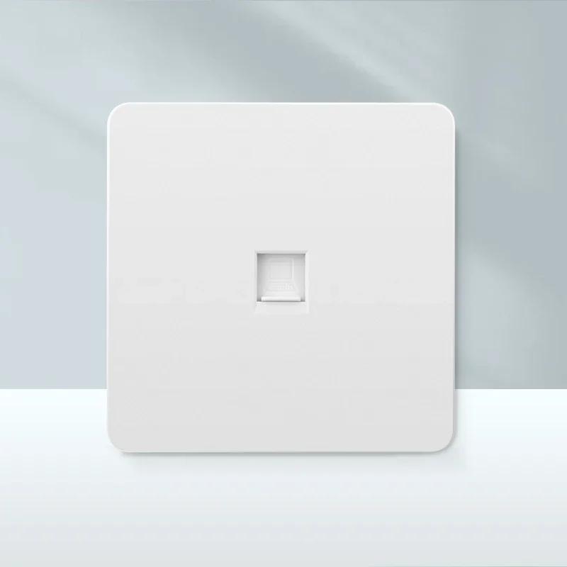 White Antique Stainless Steel Panel Wall Lamp Switch, Toggle Wall Dimmer Switch Socket EU USB Plug Socket 220V Electrical On Off