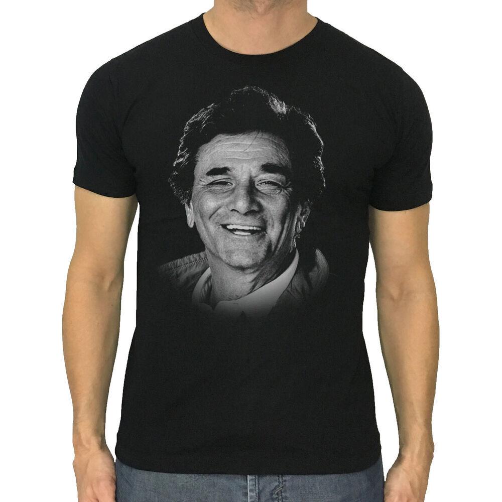 Peter Falk Columbo Black and White Portrait T-Shirt