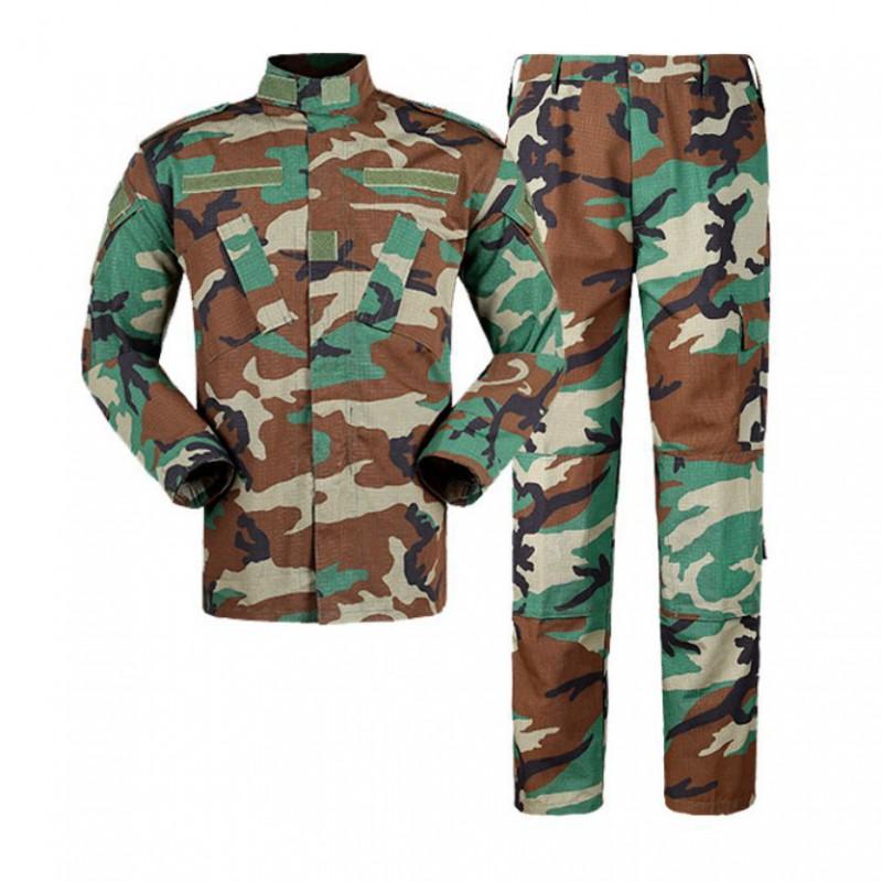 Mens Camouflage Tactical Workwear Set Long Sleeve Shirt Pants Outdoor Hiking Camping Military Style
