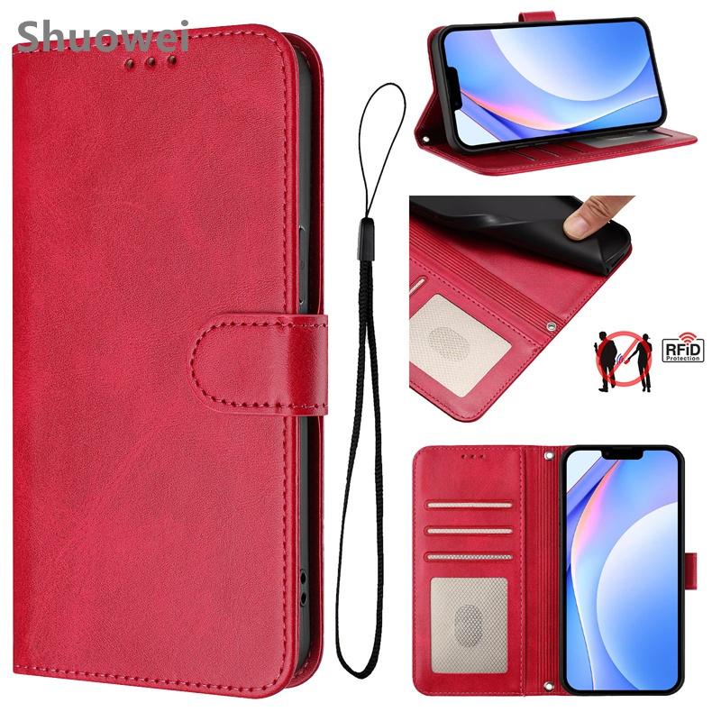 For OPPO A5 A5i A5X A15 A15S A35 A54 A55 A55S A74 A94 A95 Pro 2020 2021 4G 5G Flip Leather wallet Case Protection Card Holder Cover