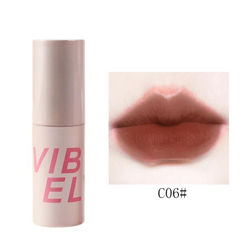 VIBELY Small Chubby Dun Velvet Matte Matte Lip Slime Burst Students Affordable Lip Glaze Lipstick