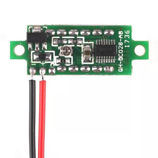 Тестер напряжения Регулируемый высокоточный мини-0,28-дюймовый двухпроводной цифровой вольтметр для автомобиля