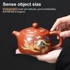 Teapot with 2 Cups Dragon And Phoenix Color-changing Purple Clay Teapot Hand-made Zisha Tea Set Kung Fu Tea Pot for Teapot Tea Lovers Gift