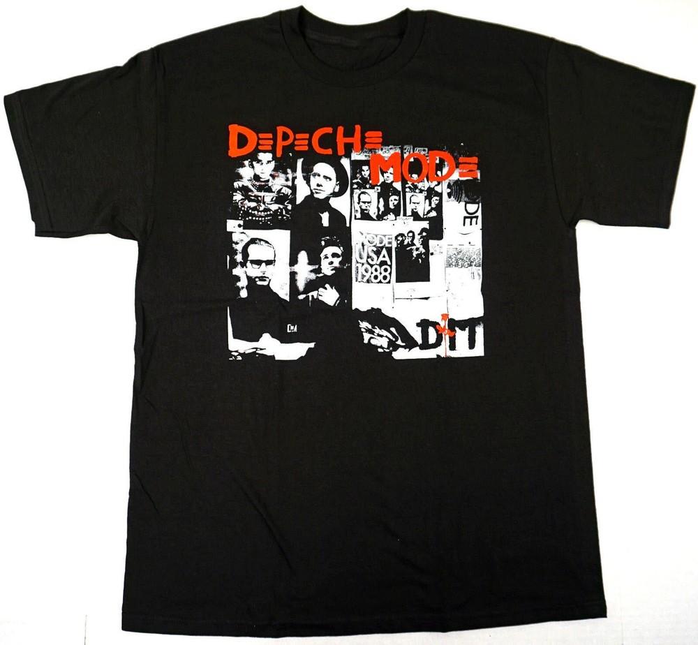 DEPECHE MODE Потертая обложка альбома 101 Черный Все размеры от S до 5XL Футболка AH832 Унисекс Футболка