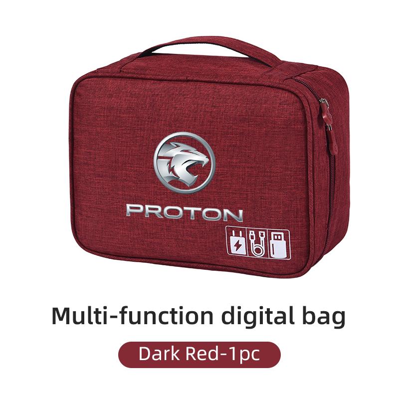 Portable Cable Organizer Waterproof Storage Bag Digital Cable Case For Proton Exora Iriz R3 Wira Saga Satria Magma X50 V6 X70 L3