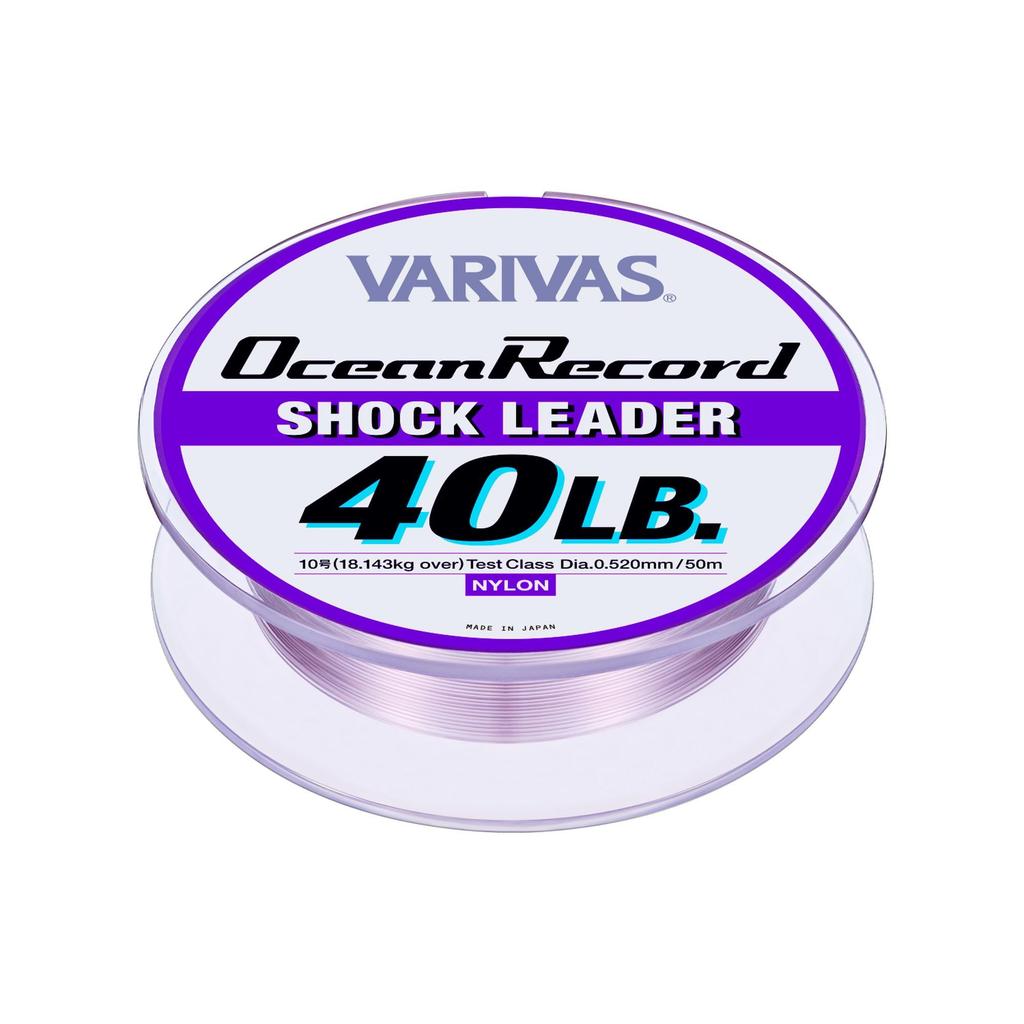 Maurice VARIVAS Leader Ocean Record Shock Leader Nylon 50m No. 10 40lb Misty Purple No. 1040lb