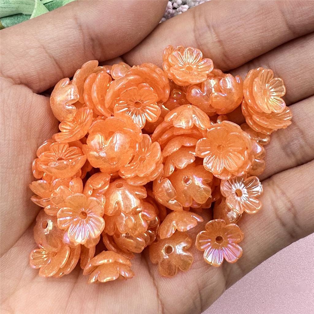 300Pcs Loose Beads Fashion DIY Small Daisy Flower 10.5mm Acrylic Jewelry Making Pendant