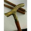 Antique Brass Victorian Handle Wooden Vintage Style Walking Stick Cane Designer