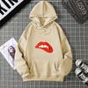 Autumn Lips Slip Printed Loose-Fit Long Sleeve Women's Casual Slimming Harajuku Style Trendy Base Layer Top