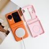 Solid Color For OPPO Find N3 Flip Magnetic Phone Case Shockproof Hinge Protective PC Hard Shell Back Cover
