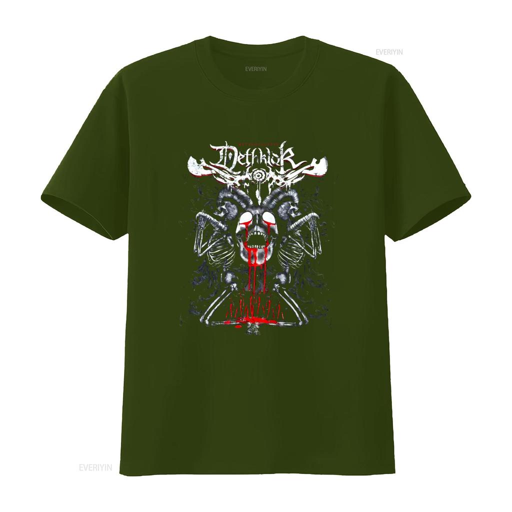 РЕДКИЙ Metalocalypse DETHKLOK Череп Кровь Принт 2XL Черная Хлопковая Футболка для Фанатов Adult Swim винтажная Стирка Дышащая мужская