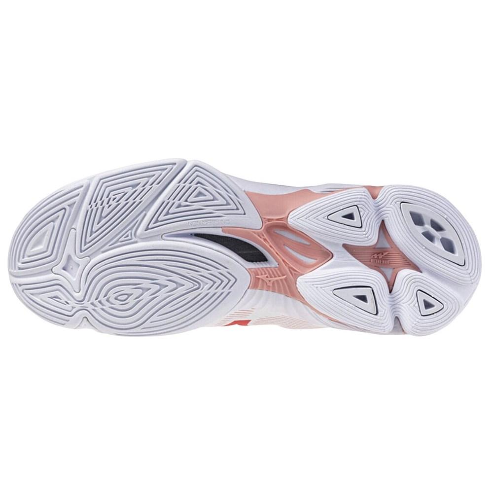 Mizuno Wave Lightning Pro Mid sneakers White/Rose Elegance/Lava Falls