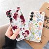 Мягкий силиконовый чехол с цветочным узором для Xiaomi Redmi Note 13 Poco C65 Samsung M35 A55 iPhone 15 Huawei Honor Realme Camera Защитный противоударный чехол