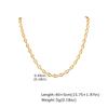 18K Gold Plated Hollow Oval Link Chain Stainless Steel Bracelets for Women, Minimalist Waterproof Elegant Jewelry Set Gifts