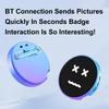 Динамичный электронный значок-дисплей, Умный Bluetooth-значок с аниме, Цифровой экран для отображения, Модный электронный значок, Подарок, Отображение текста и коротких видео