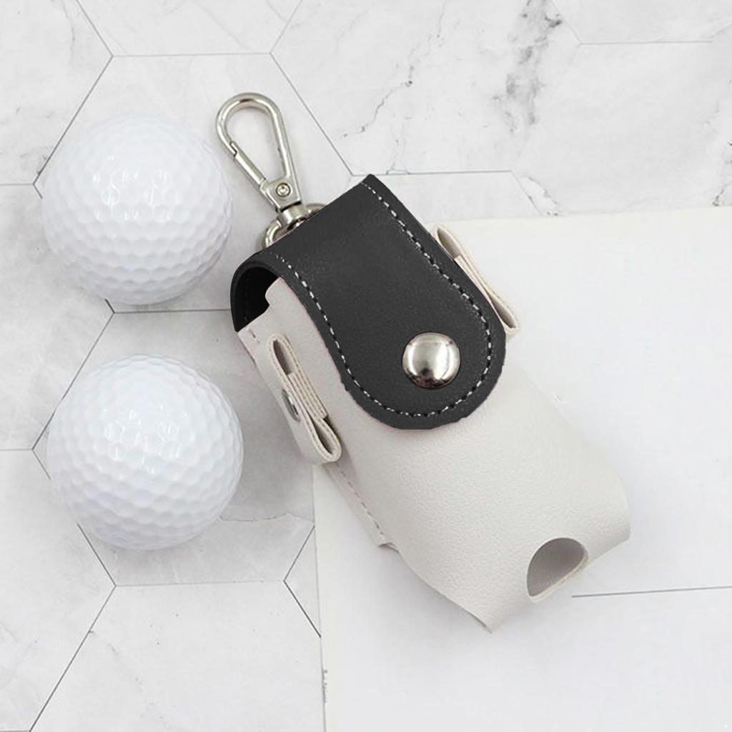 Поясная сумка для мячей для гольфа из ПУ кожи, Портативный мини-чехол с держателем для ти и металлической пряжкой для женщин и мужчин