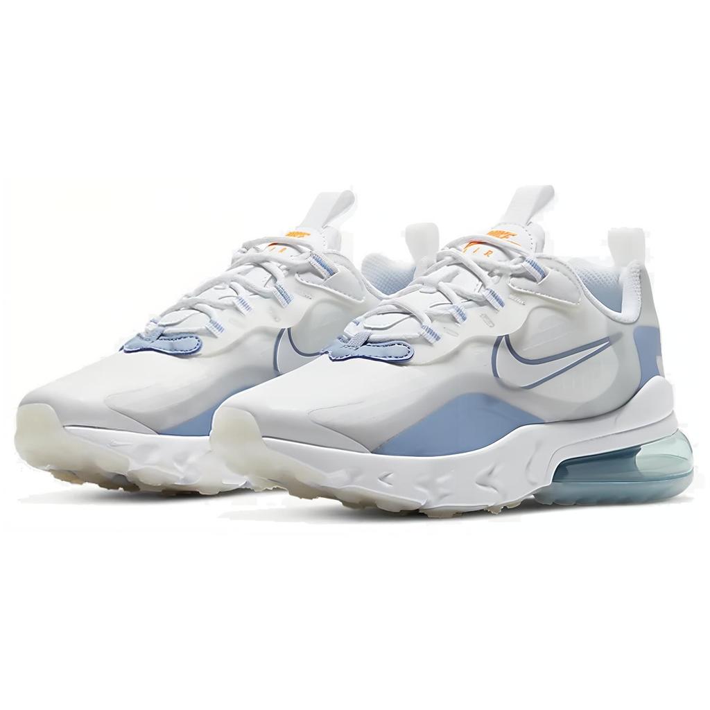 Nike Air Max 270 React SE Grade School 'White Indigo ' (Unisex) White / Pure Platinum / Indigo / White Running Shoes CJ4060 100