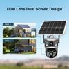 12MP 6K WiFi Solar Outdoor Wireless Lens Dual Screen PTZ Security Camera Auto Tracking Smart CCTV Video Surveillance