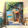 Цифровая картина маслом своими руками Серия «Приморская книжная лавка» Раскрашивание маслом с ручным заполнением Декомпрессия Исцеление Декоративная картина для подвешивания