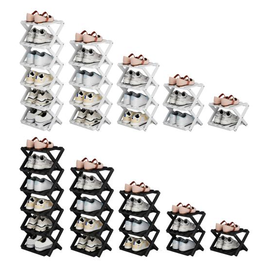 Складная полка для хранения обуви из бамбука, прочная, несущая, переносная, отдельно стоящая полка для обуви в прихожей