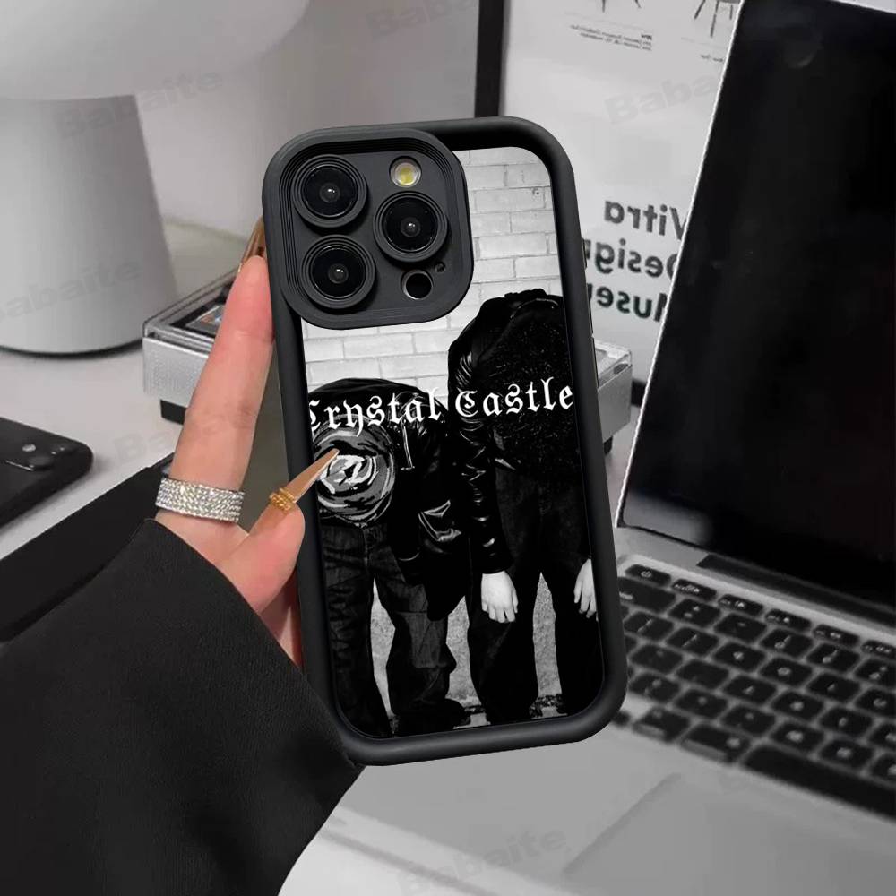 Электронный Браслет Crystal Castles Чехол для Телефона Для IPhone 17 16 15 14 13 12 11 Pro Max Plus Силиконовый Ударопрочный Чехол