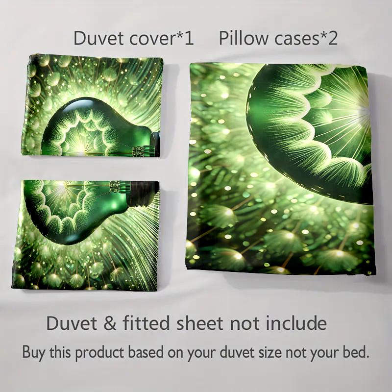 Glowing lightbulb design. Bedding Duvet cover sets Duvet covers Pillowcases gifts (1 * Duvet Cover 2 * Pillowcases, without duvet insert)