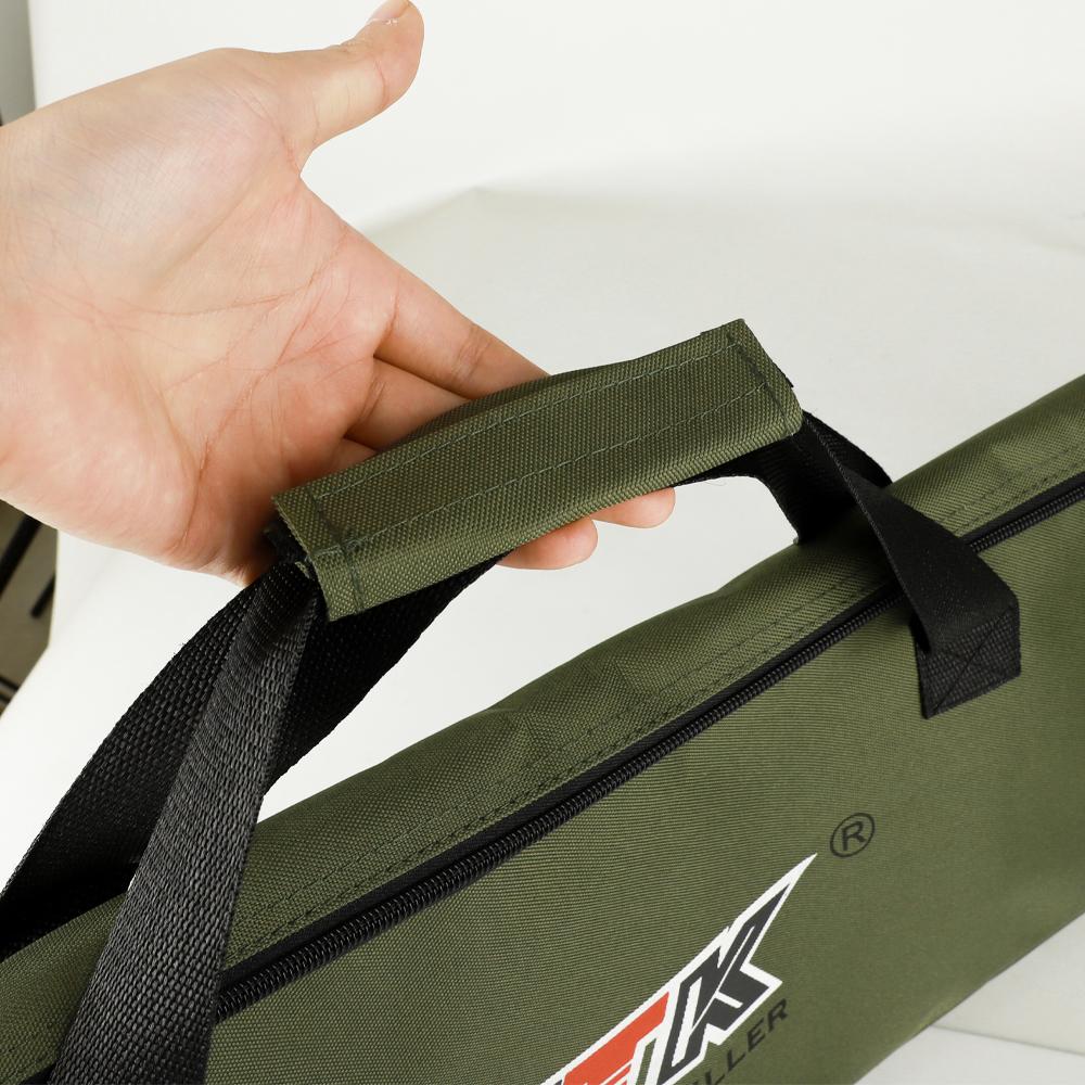 FTK Fishing Adventure Fishing Rod Bag Large Capacity Bag Large Capacity Fishing Bag Canvas Bag Elastic Closure Design