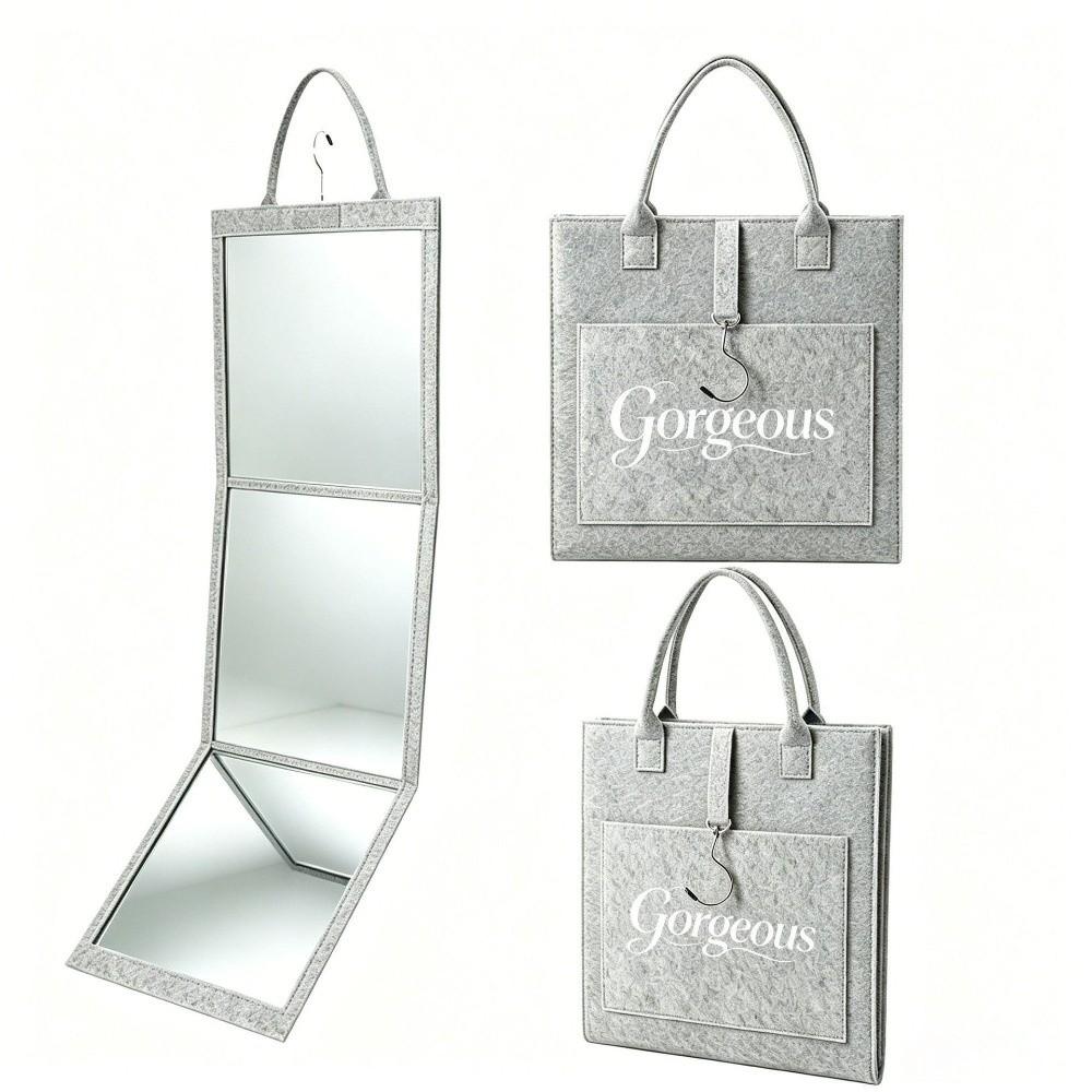 Multifunctional Foldable Full-Length Mirror Thoughtful Protection Makeup Mirror Student