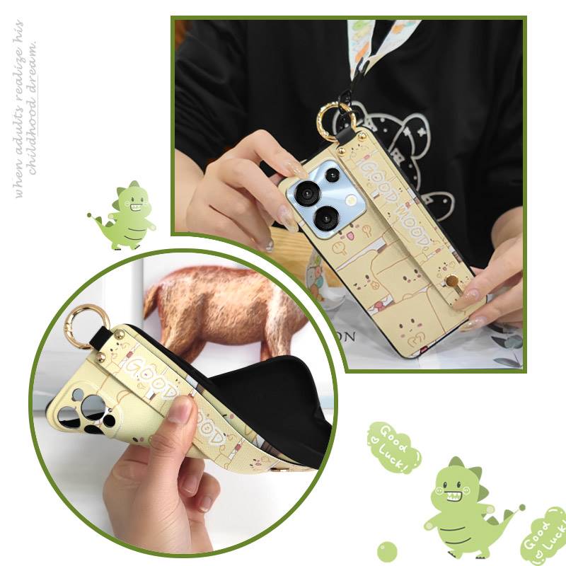 Cute Ring Phone Case For UMIDIGI G9 5G/Note9 5G Durable Fashion Design Back Cover Anti-knock Wrist Strap Shockproof