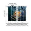 2 pcs, filtering curtains (excluding rods, non-movable, without batteries) Sunset Ocean Wave for use in bedrooms and living