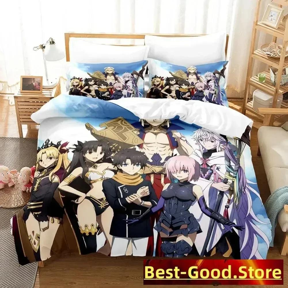 Fate Grand Order Комплект постельного белья Односпальный Полуторный Двуспальный Кинг-сайз Комплект для кровати Взрослый Детский Спальня Комплекты пододеяльников Аниме постельное белье Кровать