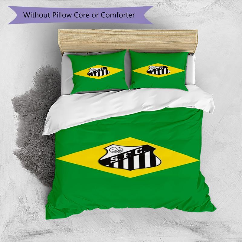 Powerful Football Crest Design Printed Pattern Duvet Cover Set – includes 1 duvet cover and 2 matching pillowcases Bedroom decor Christmas gifts