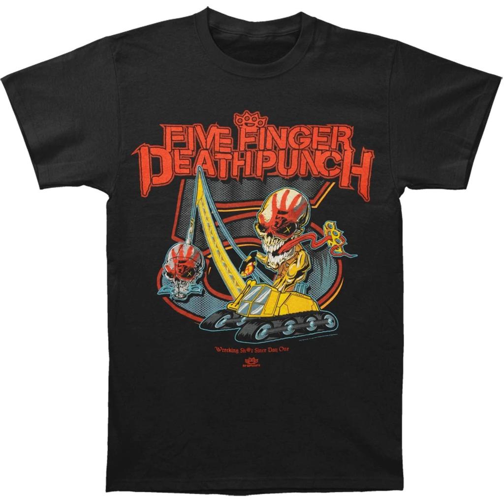 Men's Five Finger Death Punch Wrecking Sh#t Since Day One T-shirt Small Black