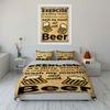 Beer mugs and text. Bedding sets Duvet cover sets Duvet covers Pillowcases(1*Duvet Cover 2*Pillowcases without duvet insert)