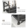 Pull Out Dish Storage Rack Carbon Steel Plate Drain Stand Holder Kitchen Drawer Organizer for Dishes Lids Cutting Boards