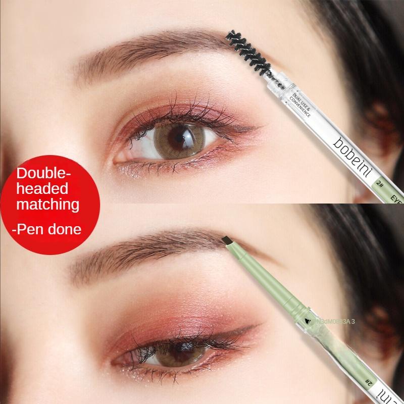 Треугольный карандаш для бровей с двойной головкой, натуральный трехмерный цветной водостойкий карандаш для бровей нелегко обесцветить стойкий макияж для женщин