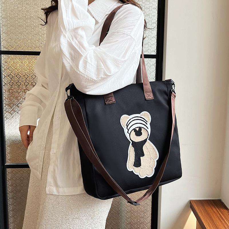 Большая вместительная сумка-тоут для женщин, новая симпатичная универсальная сумка через плечо для женщин, сумка-тоут для студентов колледжа