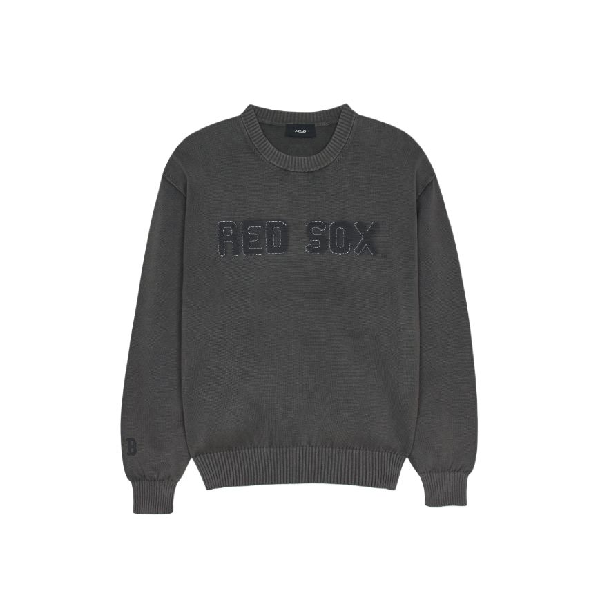 New MLB Basic Boston Red Sox Knitwear Unisex Charcoal Gray 3AKPB0251-43CGD