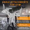 Stainless Steel Double To Single Pulley Adaptor Plate for Cable Machine Lat Pulldown Triceps Pushdown Gym Exercise Equipment