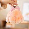 Mini Rabbit Keychain Rabbit Fur Pompom Key Chains Women Bags Decorative Pendant Car Keys Accessories Baby Plush Toys Peluche