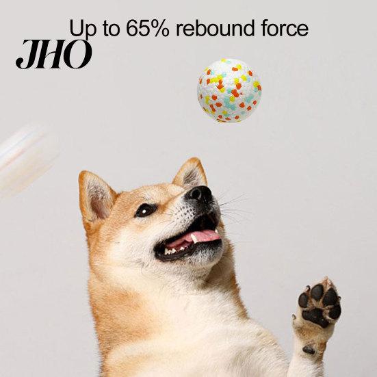 Dog Teething Toy Ball High Elastic Bite Resistant Anxiety Relief with Easy Pick-up Unique 3D Protrusions for Aggressive Chewers Interactive