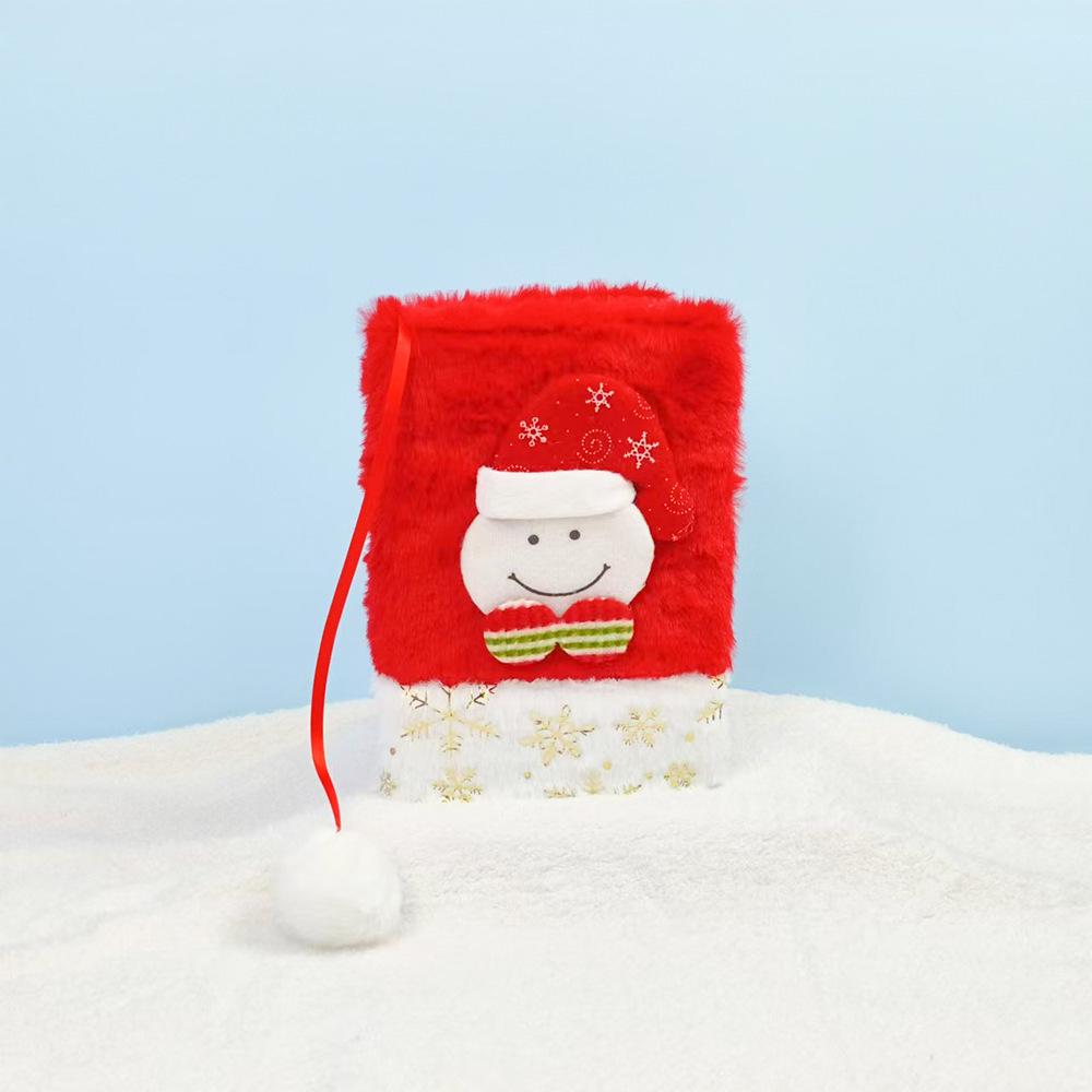 Креативный плюшевый блокнот на Рождество: Мультяшный журнал с горизонтальной линовкой